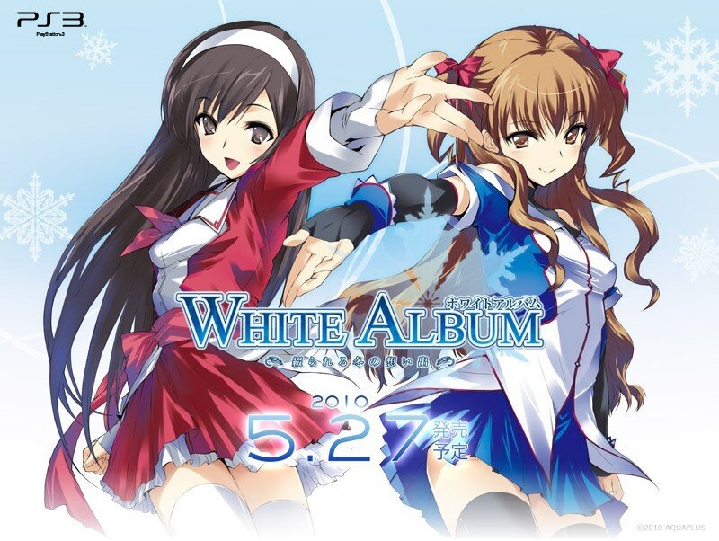 Two Anime Girls in Winter Outfits — Blue