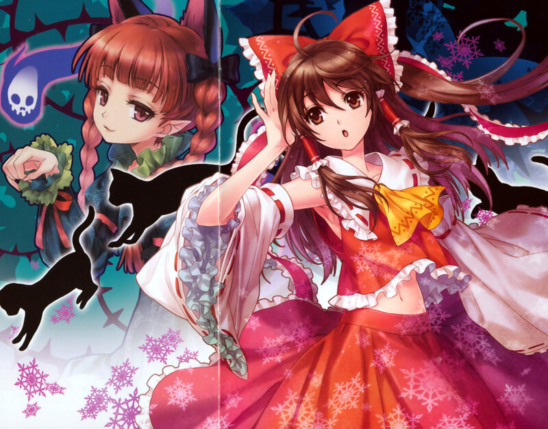 Two Anime Girls in Winter — Red, Festive