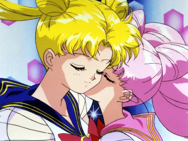 Two Anime Girls Kissing — Yellow, Romantic, School Uniforms