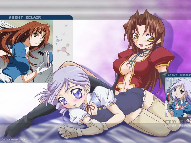 Two Anime Girls Lying Down — Purple