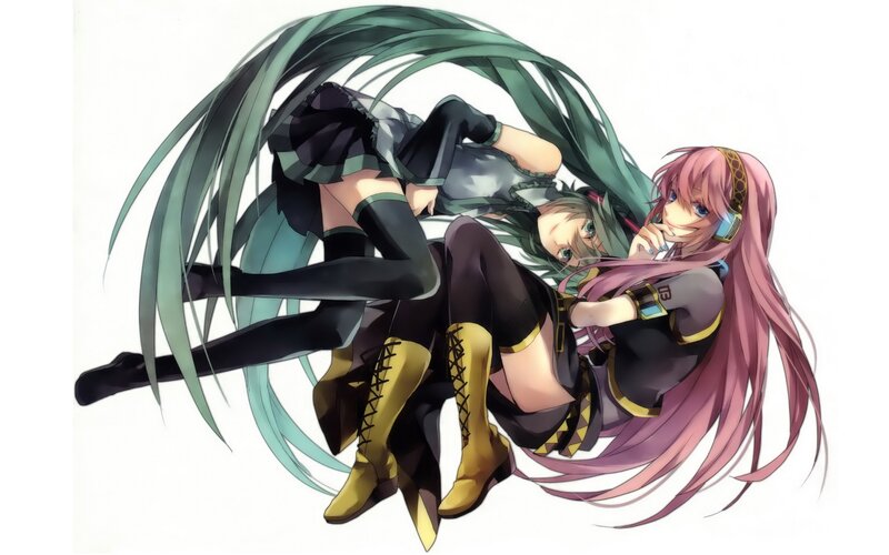 Two Anime Girls Lying — Pink, Calm