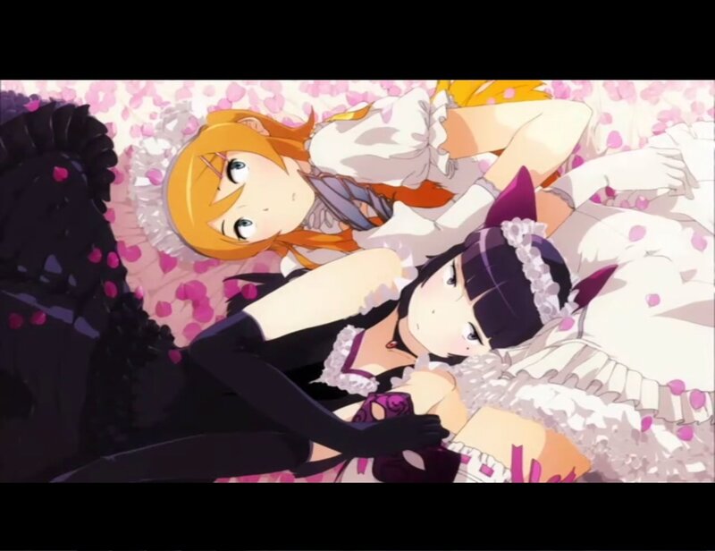 Two Anime Girls Lying