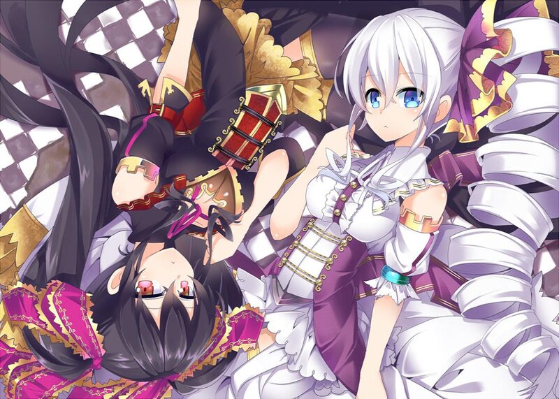 Two Anime Girls Lying — White, Calm
