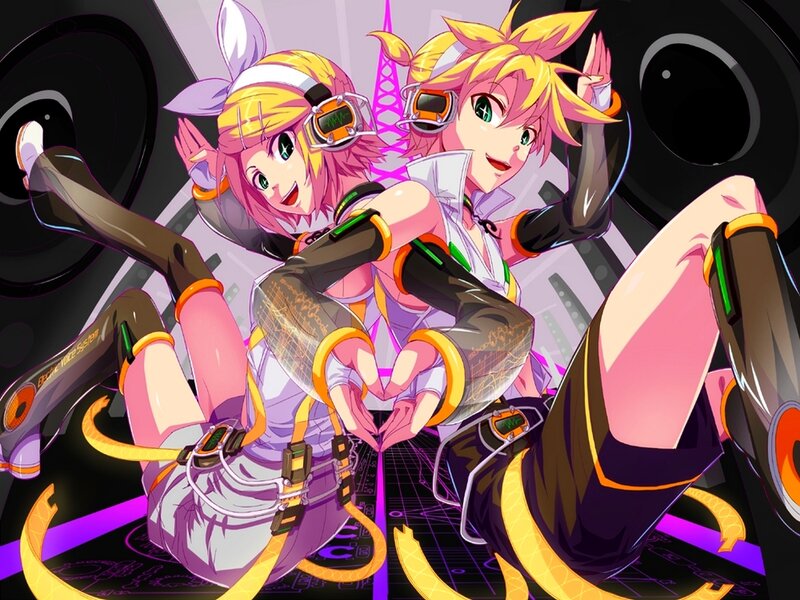Two Anime Girls Making Heart — Pink