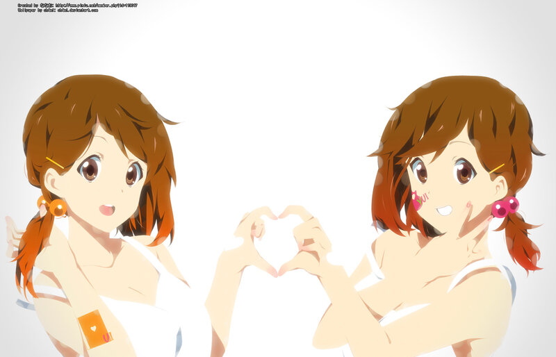 Two Anime Girls Making Heart