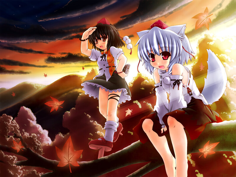Two Anime Girls on a Branch