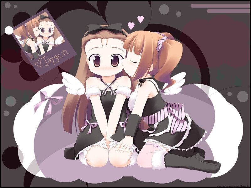 Two Anime Girls on a Cloud