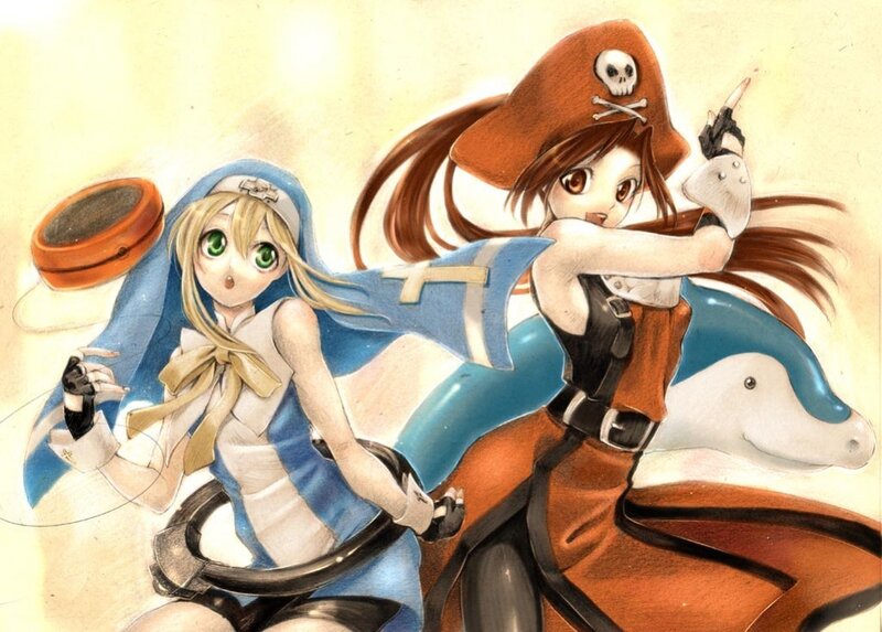 Two Anime Girls on a Horse