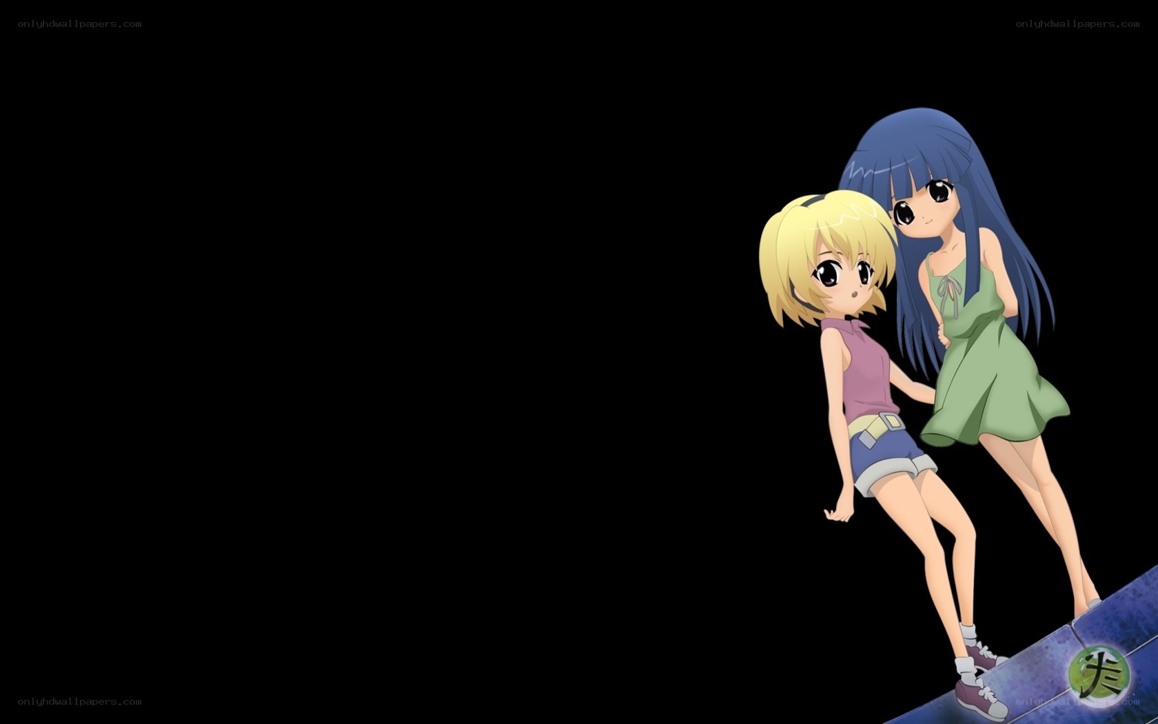 two anime girls on a ramp
