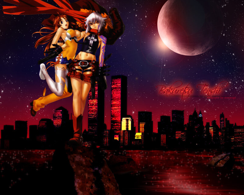 Two Anime Girls on a Rock
