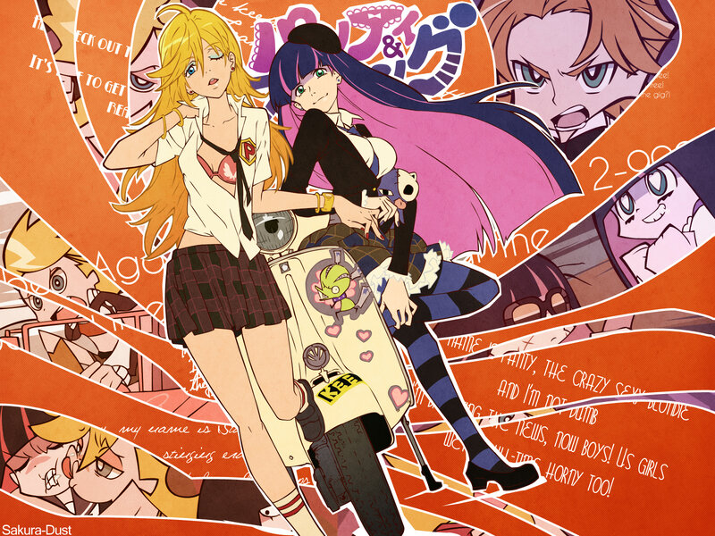 Two Anime Girls on a Scooter