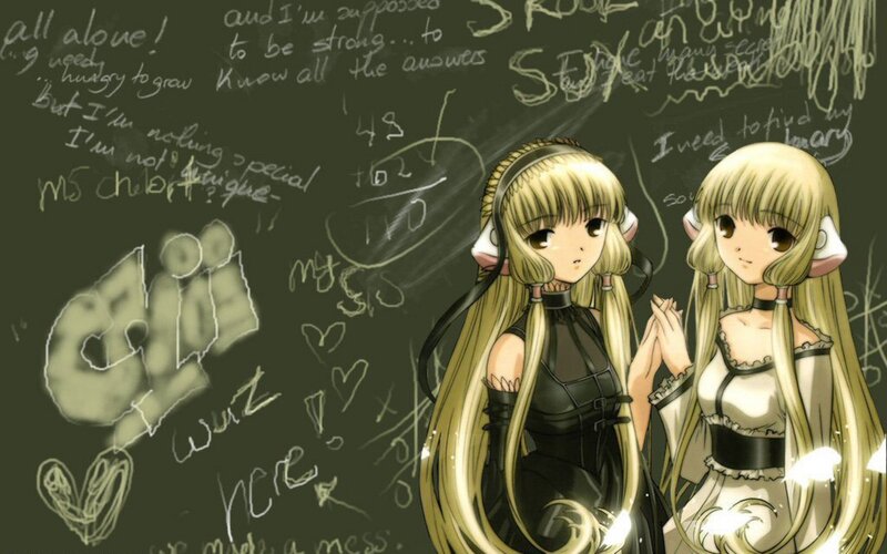two anime girls on chalkboard