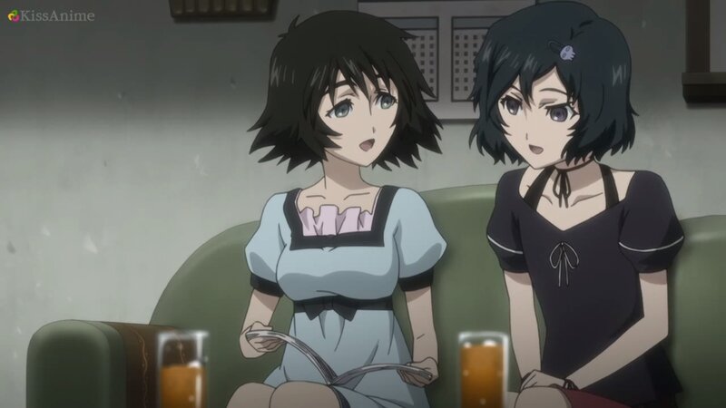 Two Anime Girls on Couch — Green, Calm, Drinks