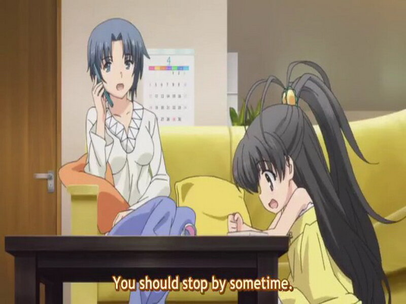 Two Anime Girls on Couch — Yellow