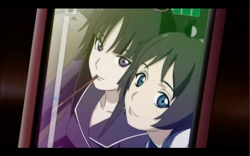 Two Anime Girls on Phone