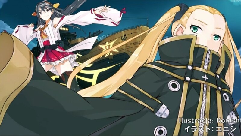 Two Anime Girls on Ship — Blue