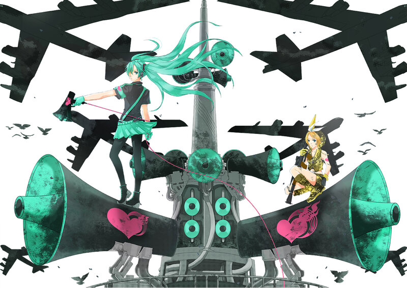 Two Anime Girls on Speakers