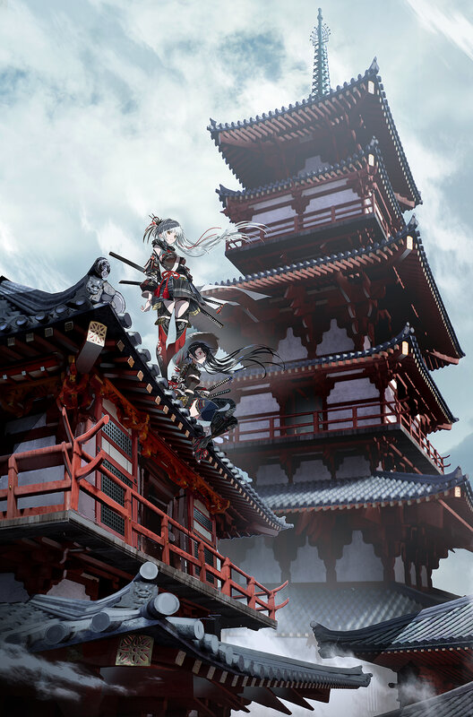 Two Anime Girls on Temple