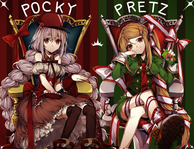 Two Anime Girls on Thrones — Red