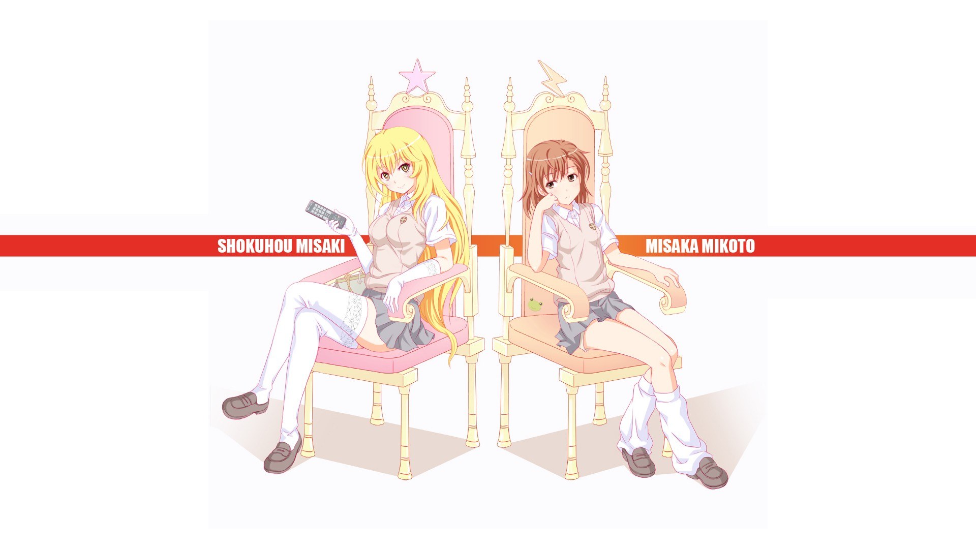 Two anime girls on thrones