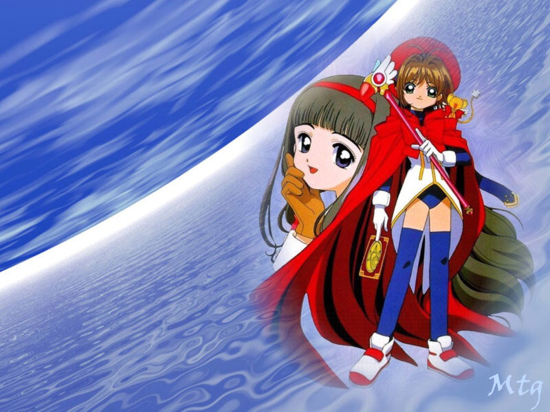 Two Anime Girls on Water — Blue