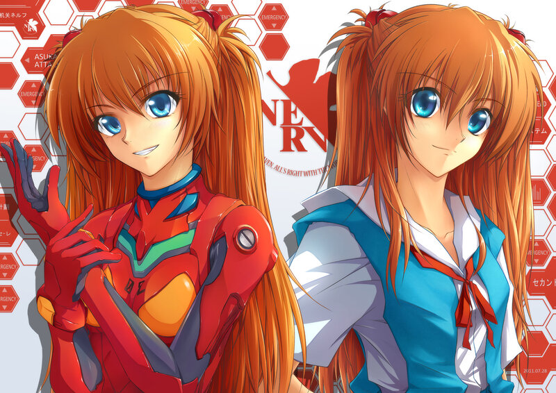 Two Anime Girls — Orange, Calm