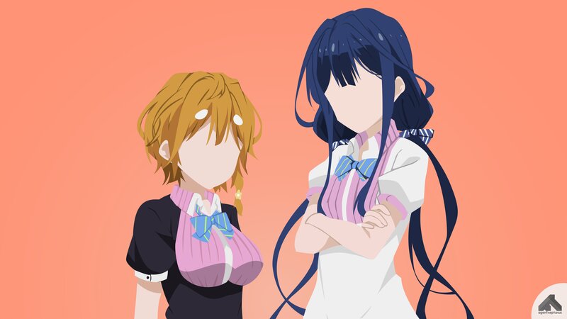 Two Anime Girls — Orange, Neutral