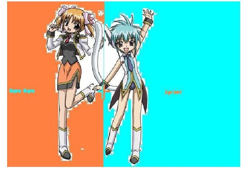Two Anime Girls — Orange, Playful
