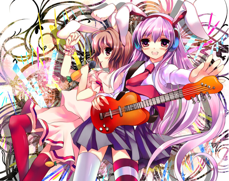 Two Anime Girls Performing — Pink
