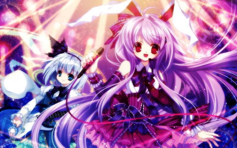 Two Anime Girls Performing
