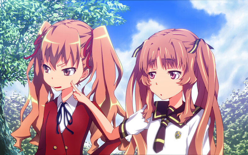 Two Anime Girls — Pink, Bright