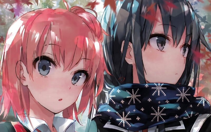 Two Anime Girls — Pink, Calm, Autumn