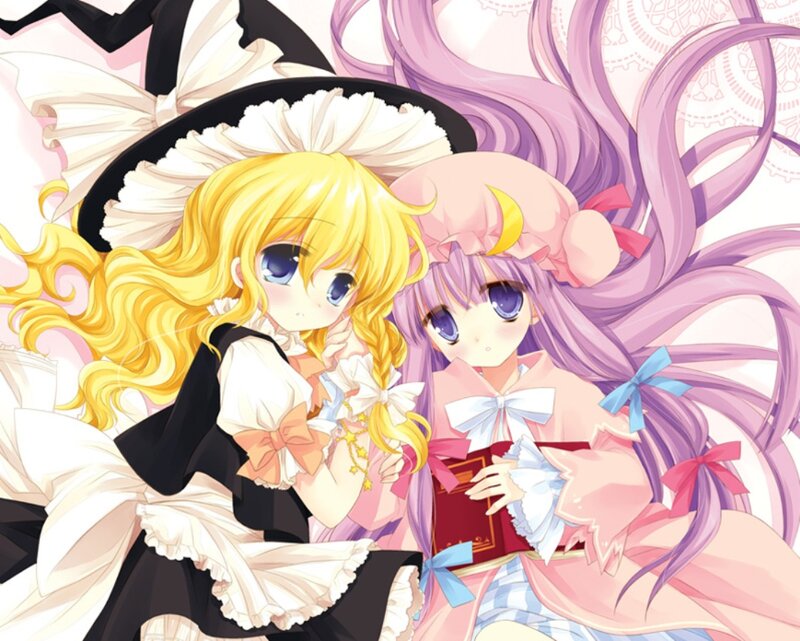 Two Anime Girls — Pink, Calm, Bows