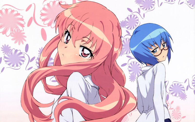 Two Anime Girls — Pink, Calm, Flowers