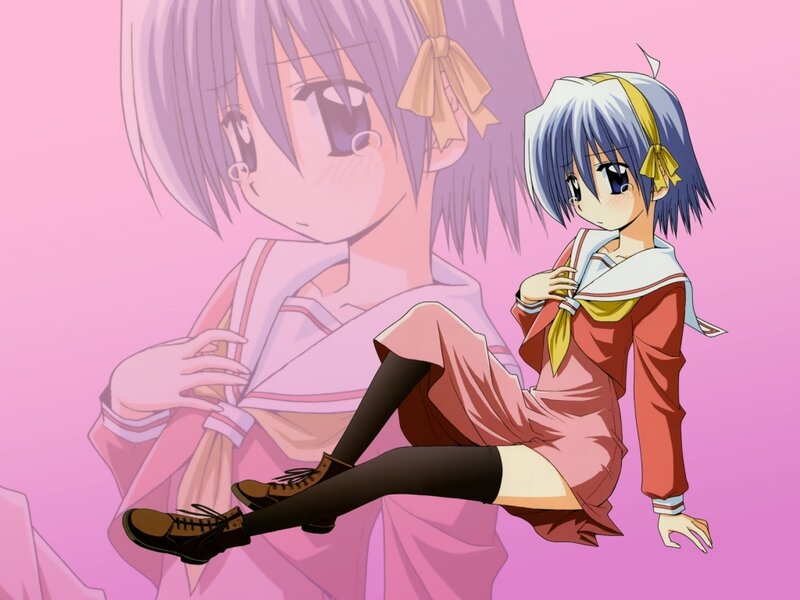 Two Anime Girls — Pink, Calm, School Uniforms