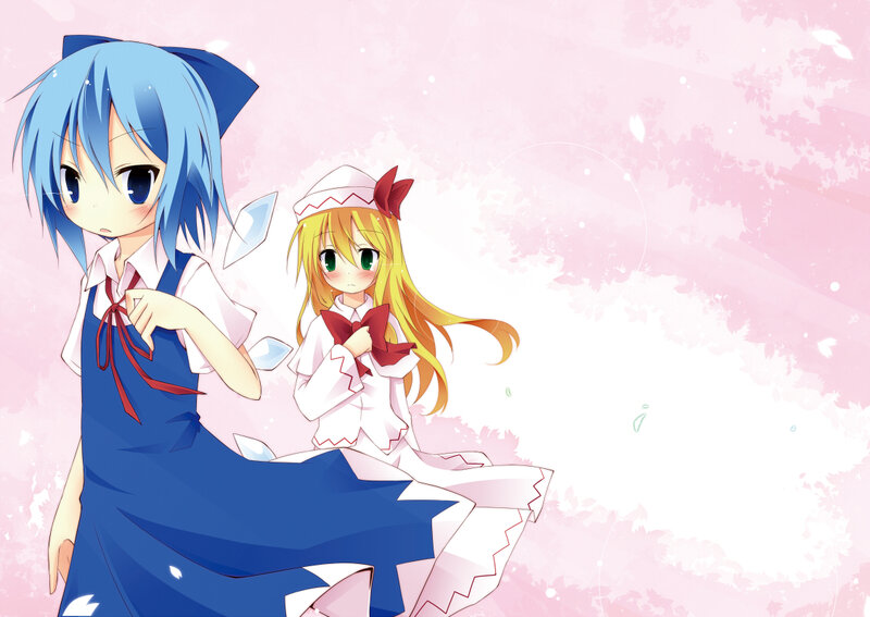 Two Anime Girls — Pink, Calm, Spring