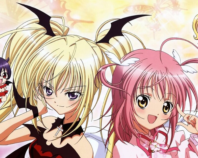 Two Anime Girls — Pink, Cheerful, Bats