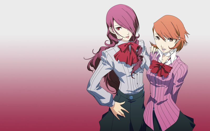 Two Anime Girls — Pink, Confident