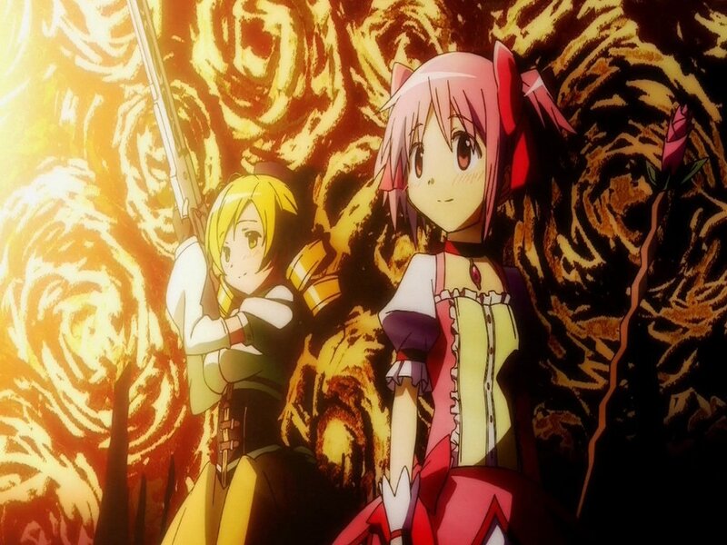 Two Anime Girls — Pink, Dramatic, Sword