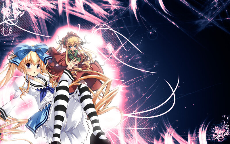 Two Anime Girls — Pink, Dramatic