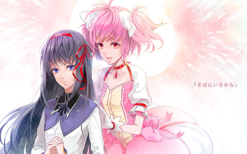 Two Anime Girls — Pink, Dreamy, Bows