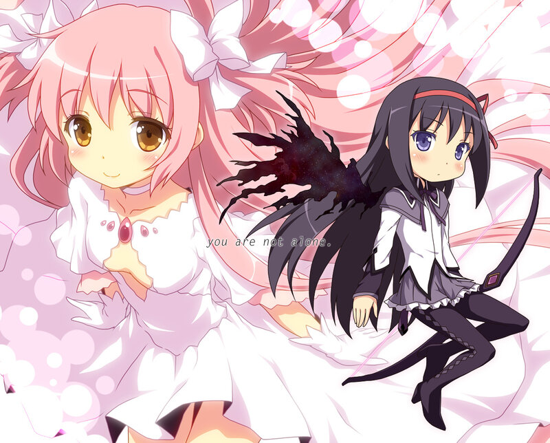 Two Anime Girls — Pink, Dreamy, Bows, Wings