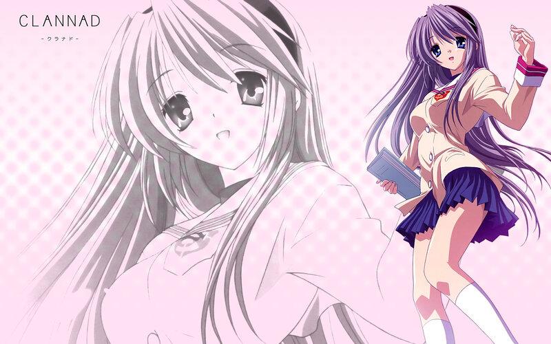 Two Anime Girls — Pink, Dreamy, School Uniform