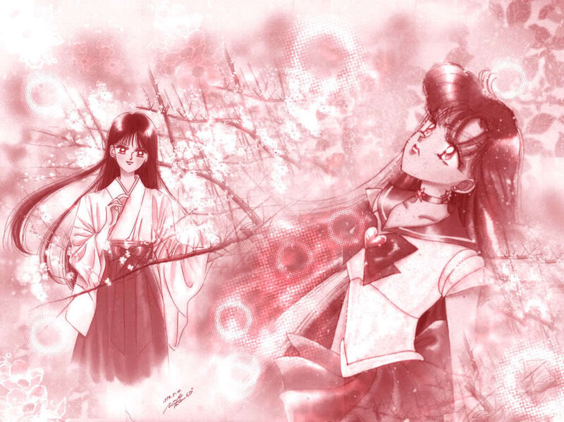 Two Anime Girls — Pink, Dreamy, Spring