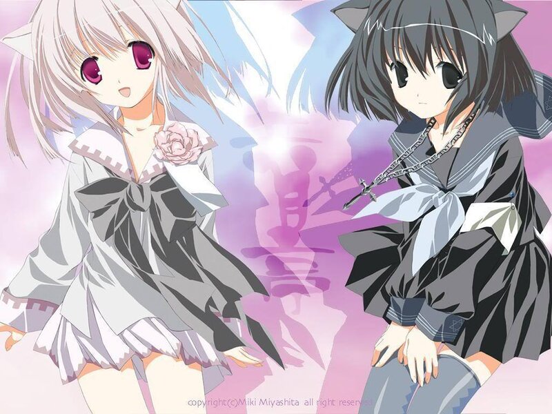 Two Anime Girls — Pink, Dreamy