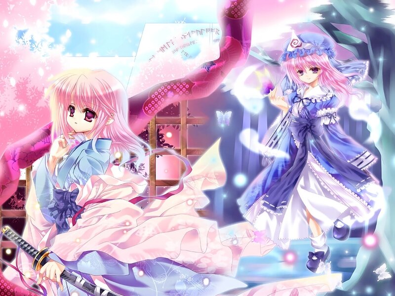 Two Anime Girls — Pink, Magical, Spring