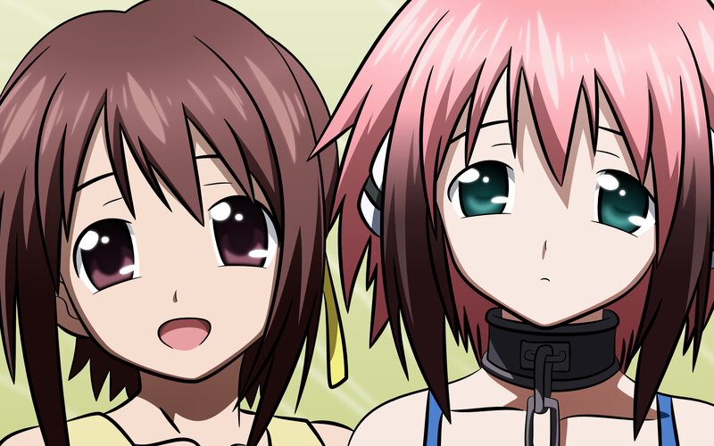 Two Anime Girls — Pink, Neutral, Choker