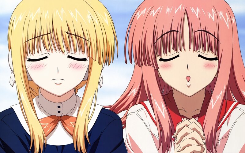 Two Anime Girls — Pink, Peaceful