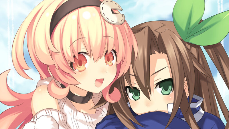 Two Anime Girls — Pink, Playful, Afternoon, Blonde Hair