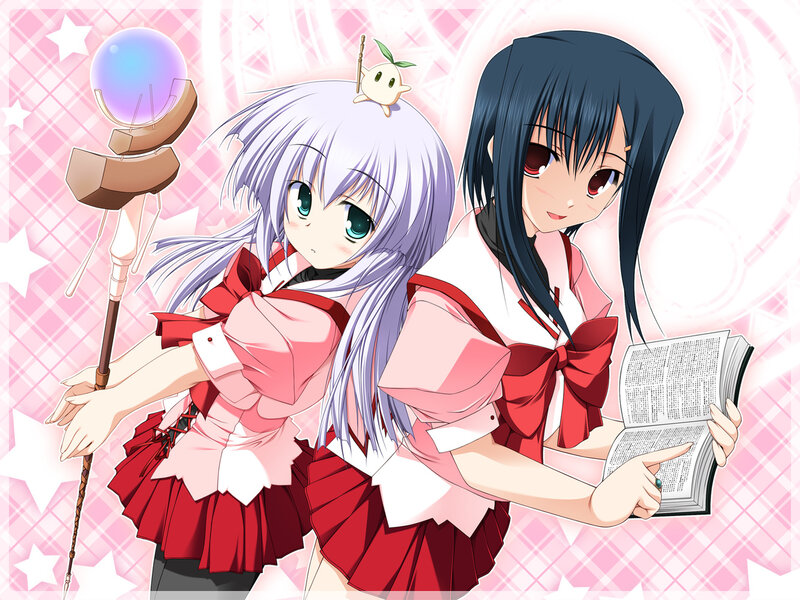 Two Anime Girls — Pink, Playful, Book
